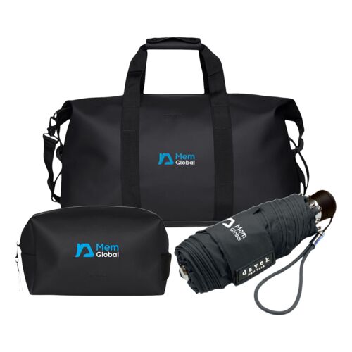 Rains Hilo Weekend Bag, Rains Wash Bag ans Davek Mini Umbrella Thumbnail